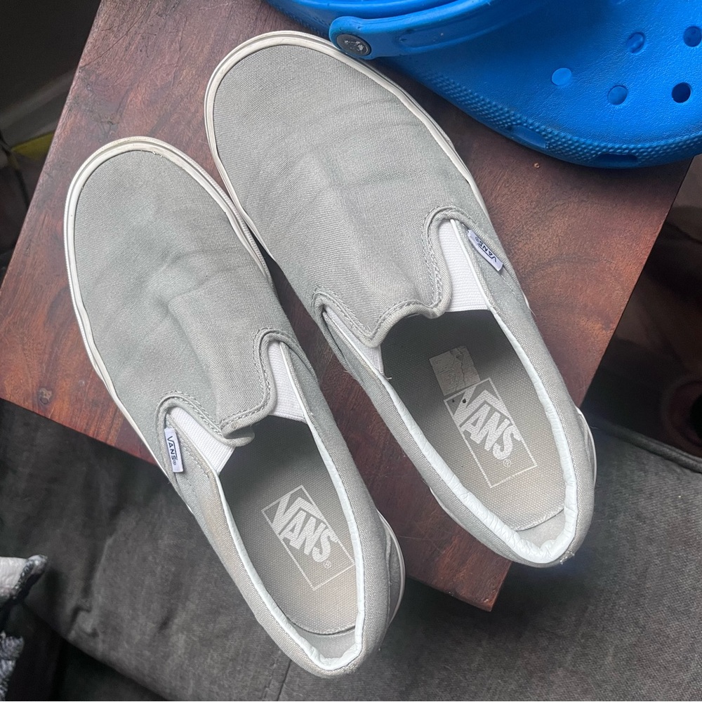 Vans Gray Slip-On Sneakers
